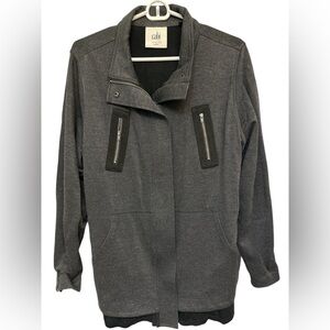 Cabi Love Carol Collection Jacket Gray/Black Mesh Back Belt